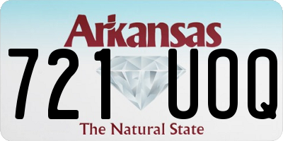 AR license plate 721UOQ