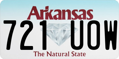 AR license plate 721UOW