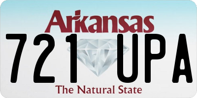 AR license plate 721UPA