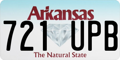 AR license plate 721UPB