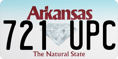 AR license plate 721UPC