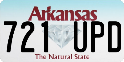 AR license plate 721UPD