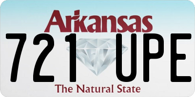 AR license plate 721UPE