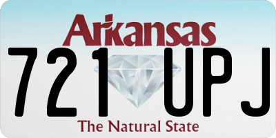 AR license plate 721UPJ