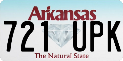 AR license plate 721UPK