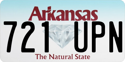 AR license plate 721UPN