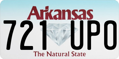 AR license plate 721UPO