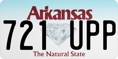 AR license plate 721UPP