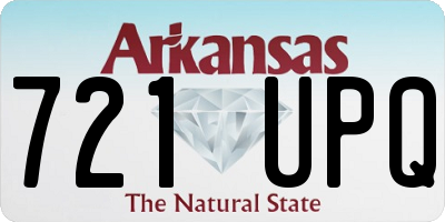 AR license plate 721UPQ