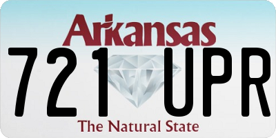 AR license plate 721UPR