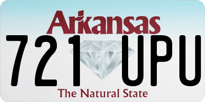 AR license plate 721UPU
