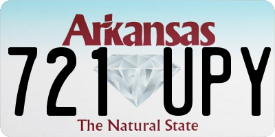 AR license plate 721UPY