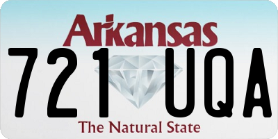 AR license plate 721UQA