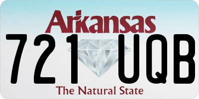 AR license plate 721UQB
