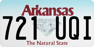 AR license plate 721UQI