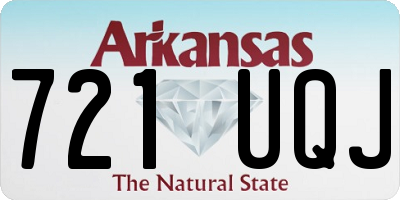 AR license plate 721UQJ