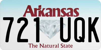 AR license plate 721UQK