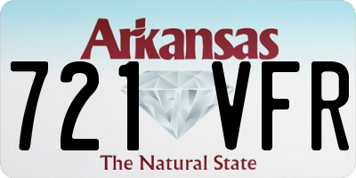 AR license plate 721VFR
