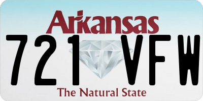 AR license plate 721VFW