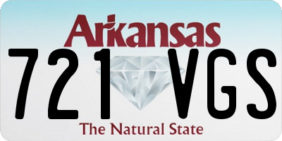 AR license plate 721VGS
