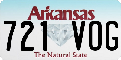 AR license plate 721VOG