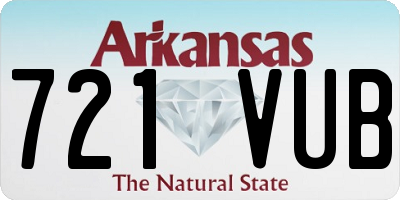 AR license plate 721VUB