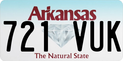 AR license plate 721VUK