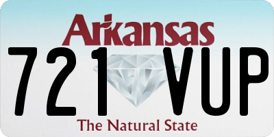 AR license plate 721VUP