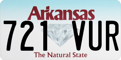AR license plate 721VUR