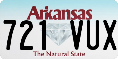 AR license plate 721VUX