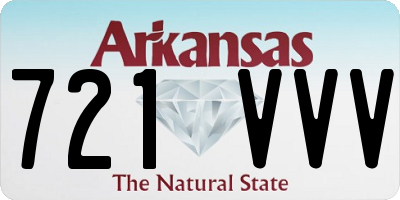 AR license plate 721VVV