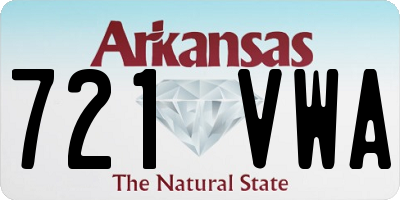 AR license plate 721VWA