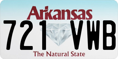 AR license plate 721VWB
