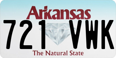 AR license plate 721VWK