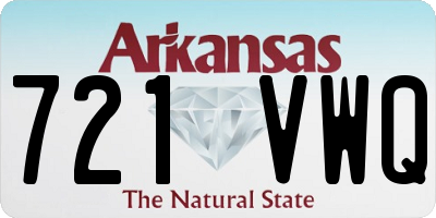 AR license plate 721VWQ