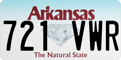 AR license plate 721VWR