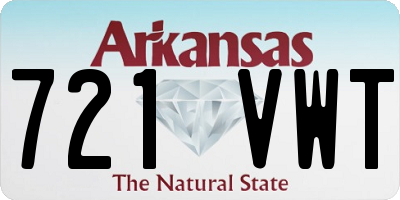 AR license plate 721VWT