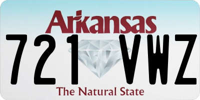 AR license plate 721VWZ