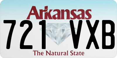 AR license plate 721VXB
