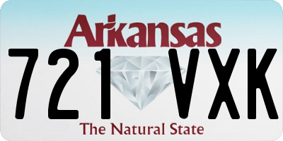 AR license plate 721VXK
