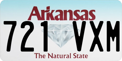 AR license plate 721VXM