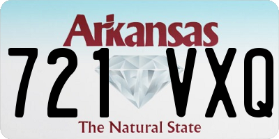 AR license plate 721VXQ