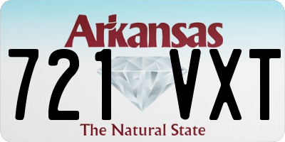 AR license plate 721VXT