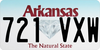AR license plate 721VXW