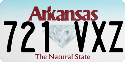 AR license plate 721VXZ