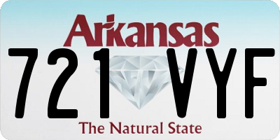AR license plate 721VYF