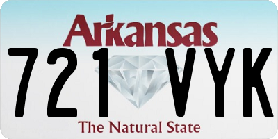 AR license plate 721VYK