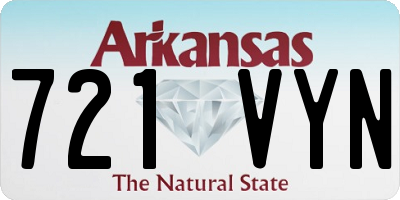 AR license plate 721VYN