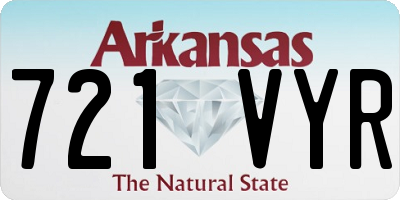 AR license plate 721VYR