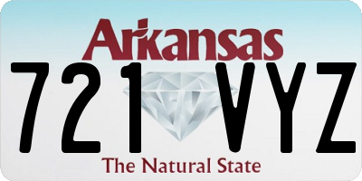 AR license plate 721VYZ